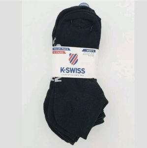K-Swiss mens ankle socks Black 10 pack